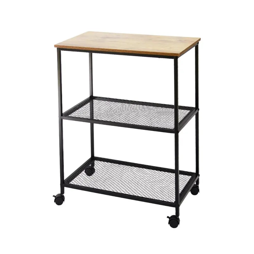 CTG Brands - 3 Level Trolley Black Powder Coated W/MDF Board