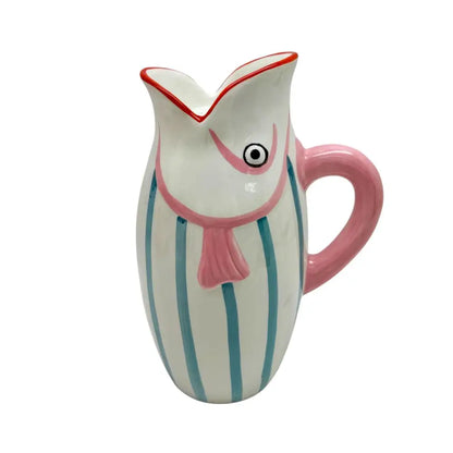Fish Jug Vase - Pink/Teal