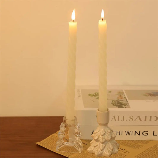 CTG Brands - Glass Tree Taper Holder 2.65’’x3.35’’H