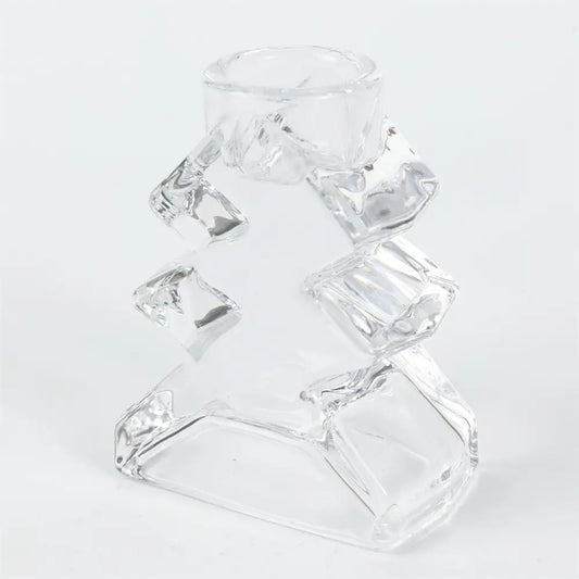 CTG Brands - Glass Tree Taper Holder 2.65’’x3.35’’H