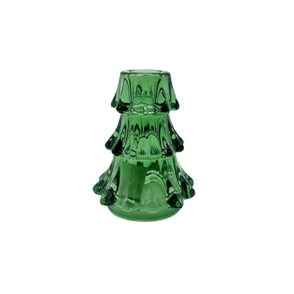CTG Brands - Glass Tree Taper Holder Large Green