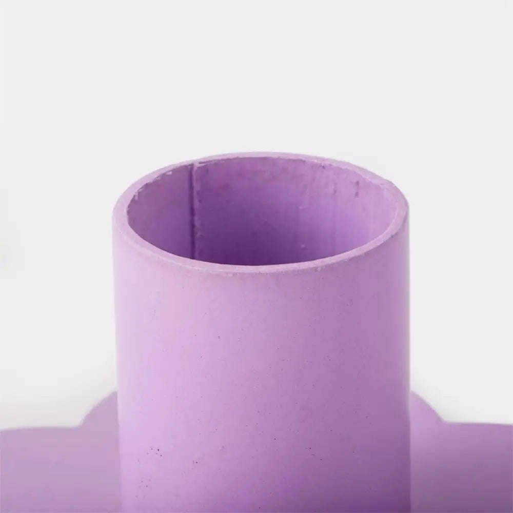 CTG Brands - Iron Flower Taper Holder Purple Small