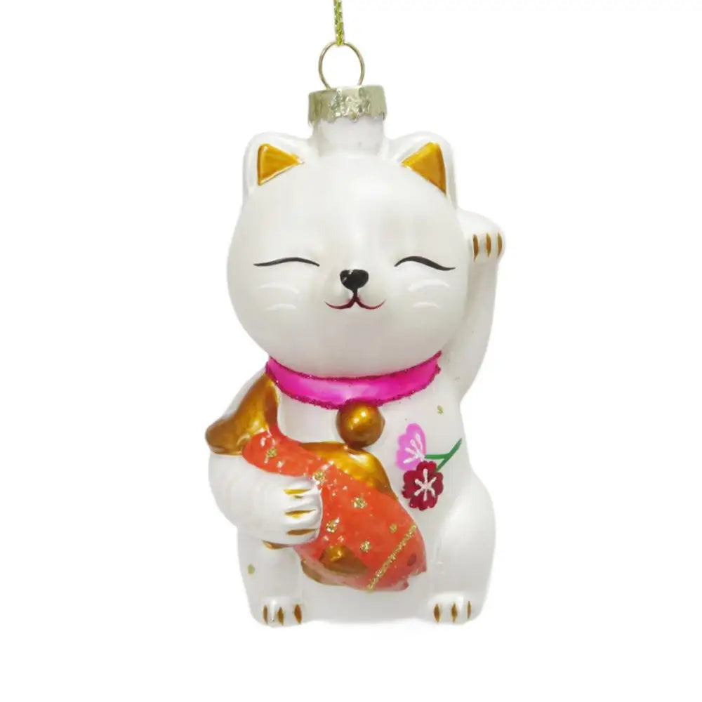 CTG Brands - Lucky Cat Glass Ornament