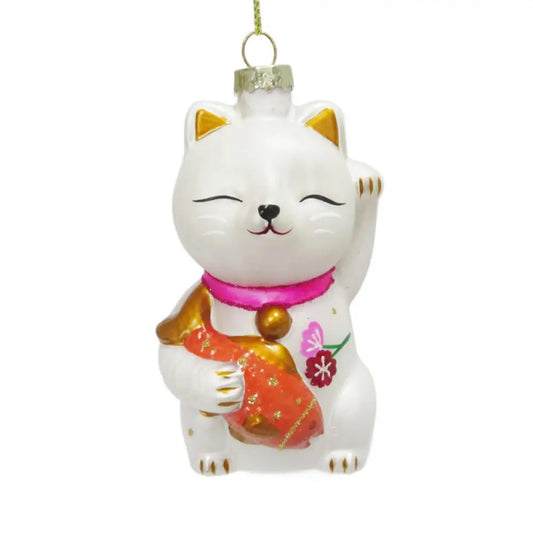 CTG Brands - Lucky Cat Glass Ornament