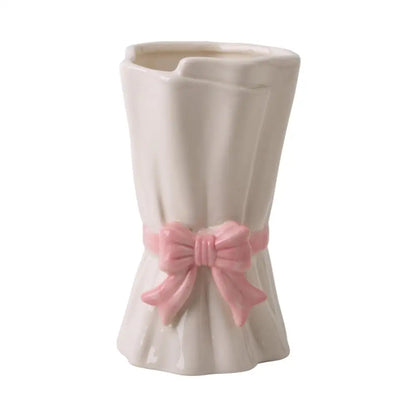 Mini Bouquet Wrap Vase w/Bow 4.8" - PABOOM