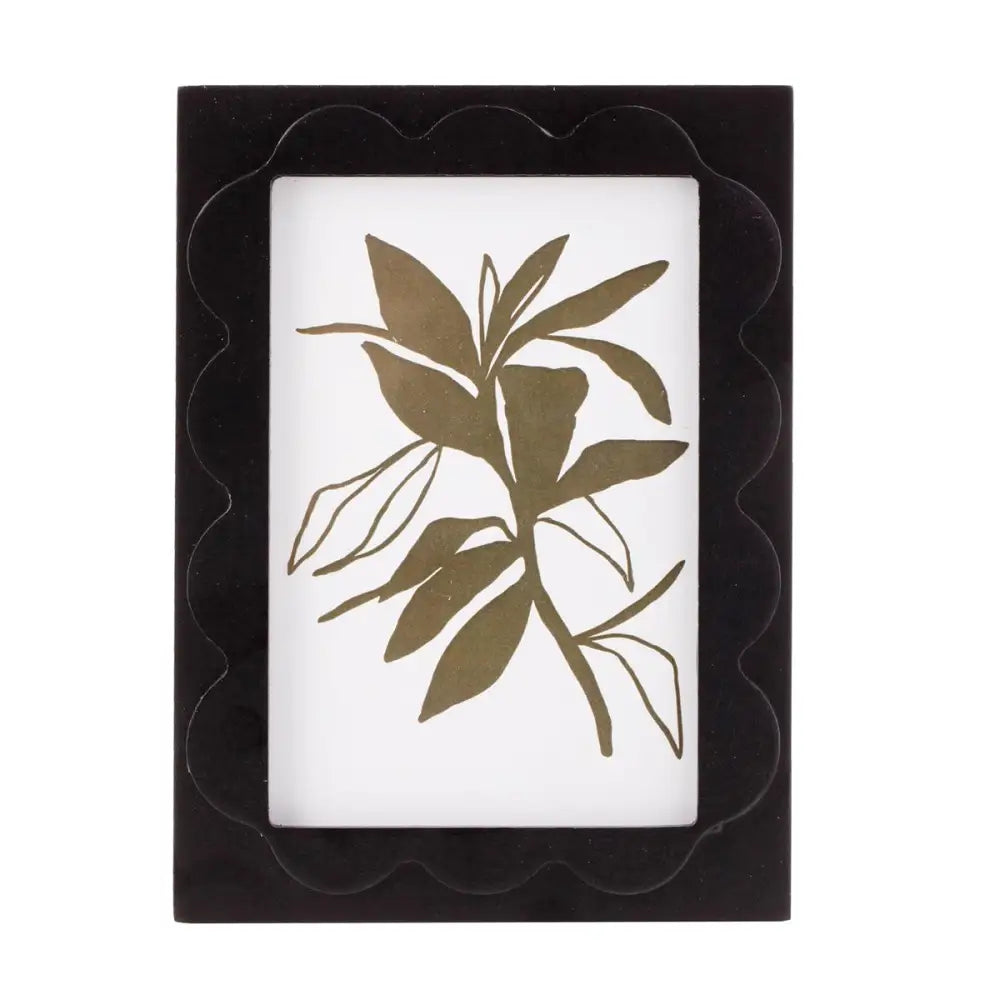 CTG Brands - Scalloped Edge Photo Frame MDF Black 4x6”