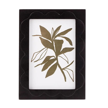 CTG Brands - Scalloped Edge Photo Frame MDF Black 4x6”