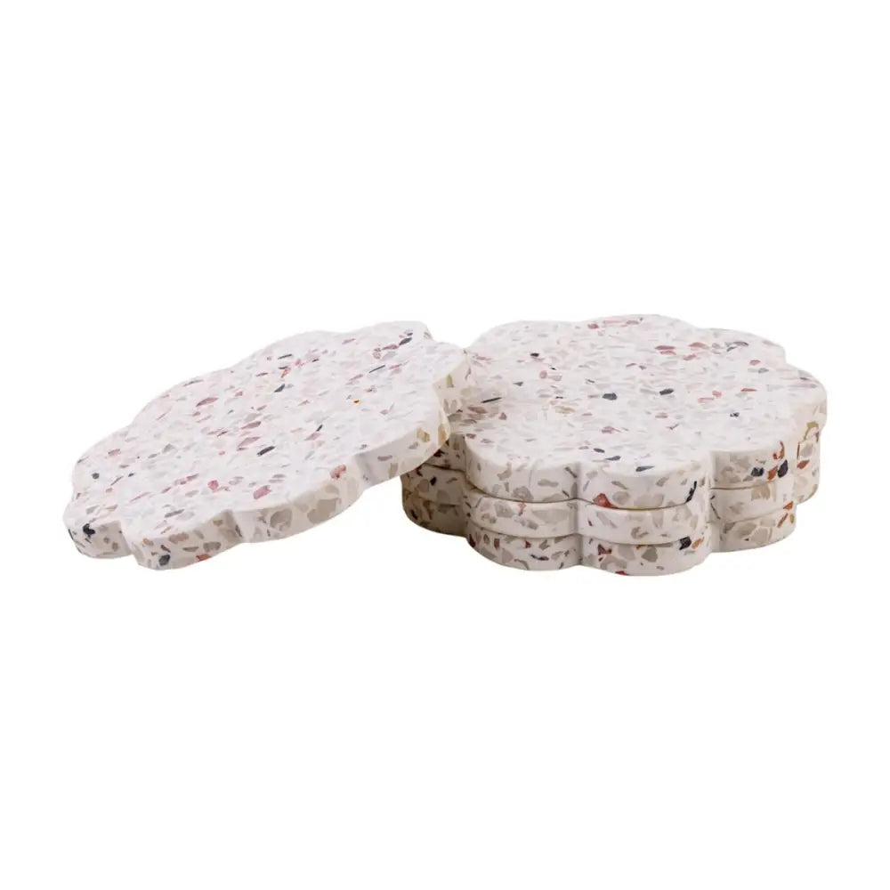 CTG Brands - Scalloped Terrazzo Coaster Set