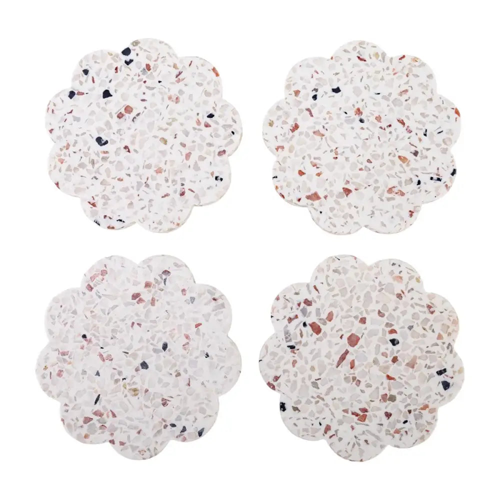 CTG Brands - Scalloped Terrazzo Coaster Set