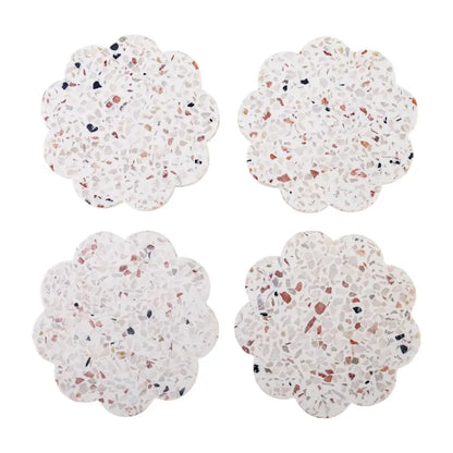 CTG Brands - Scalloped Terrazzo Coaster Set