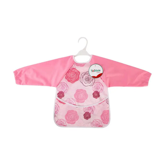CTG Brands - Sleeved Bib Pink Roses