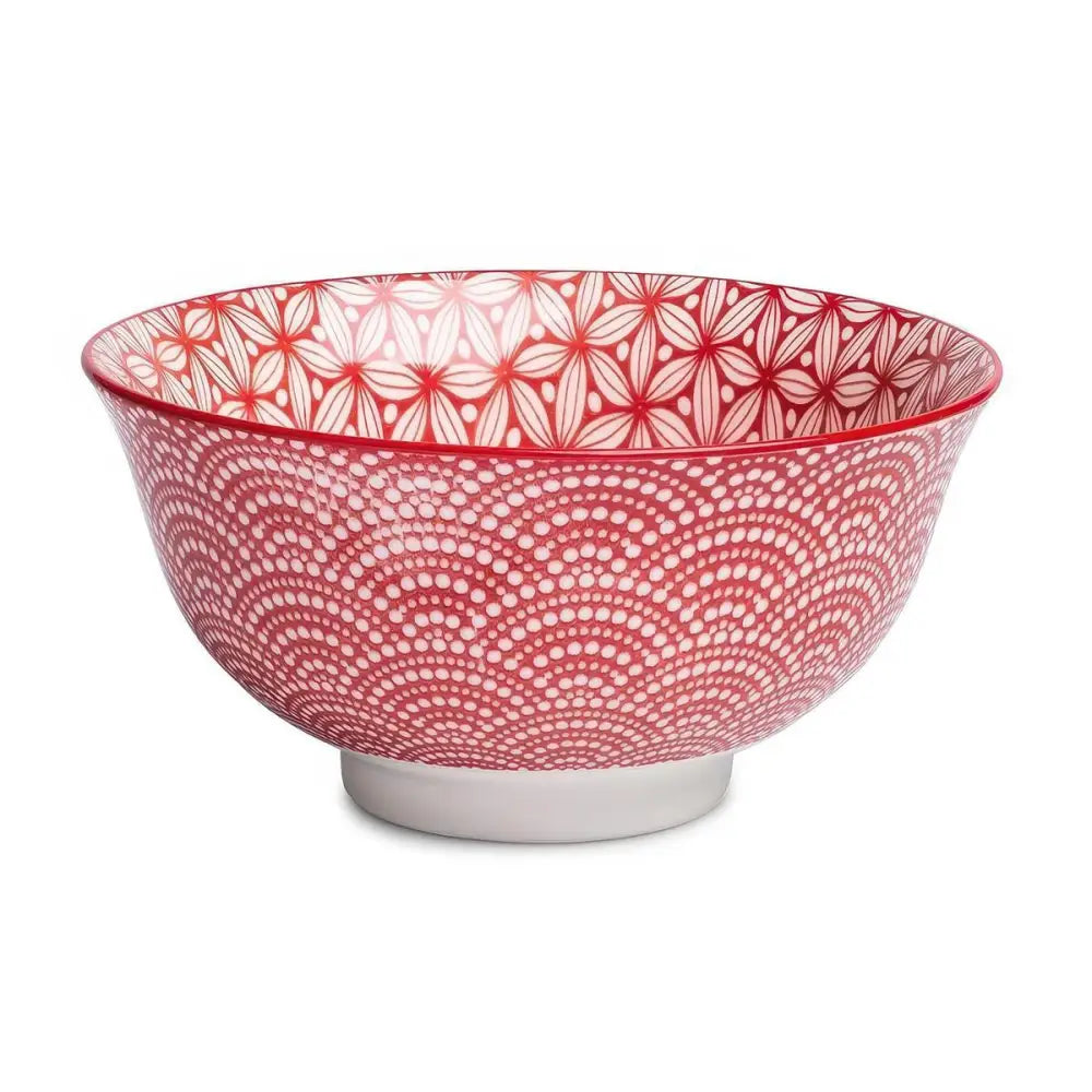 Sakura Red Stoneware Bowl - 6”