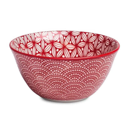 Sakura Red Stoneware Bowl - 4.5”