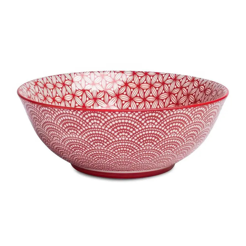 Sakura Red Stoneware Bowl - 6”