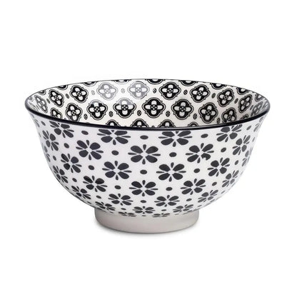 Starburst Black Stoneware Bowl - 6”