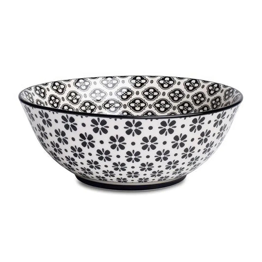 Stoneware Bowl Starburst Black - PABOOM