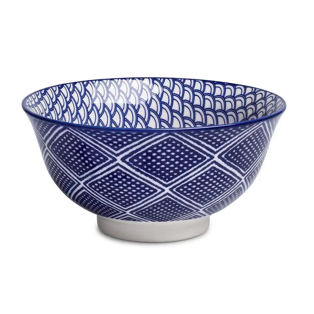 Waves Navy Stoneware Bowl - 6”