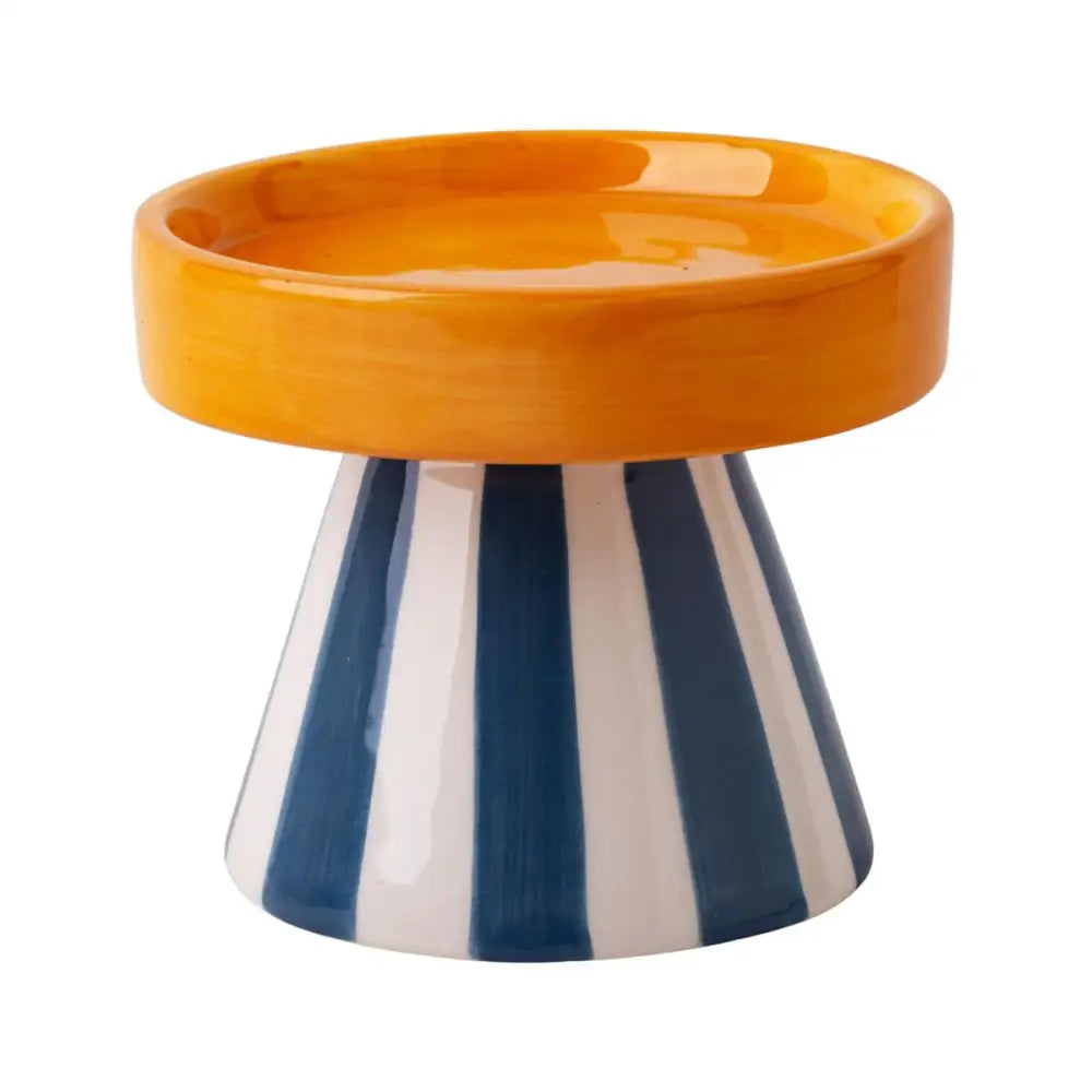 Striped Pillar Candle Holder 3.4"H - PABOOM