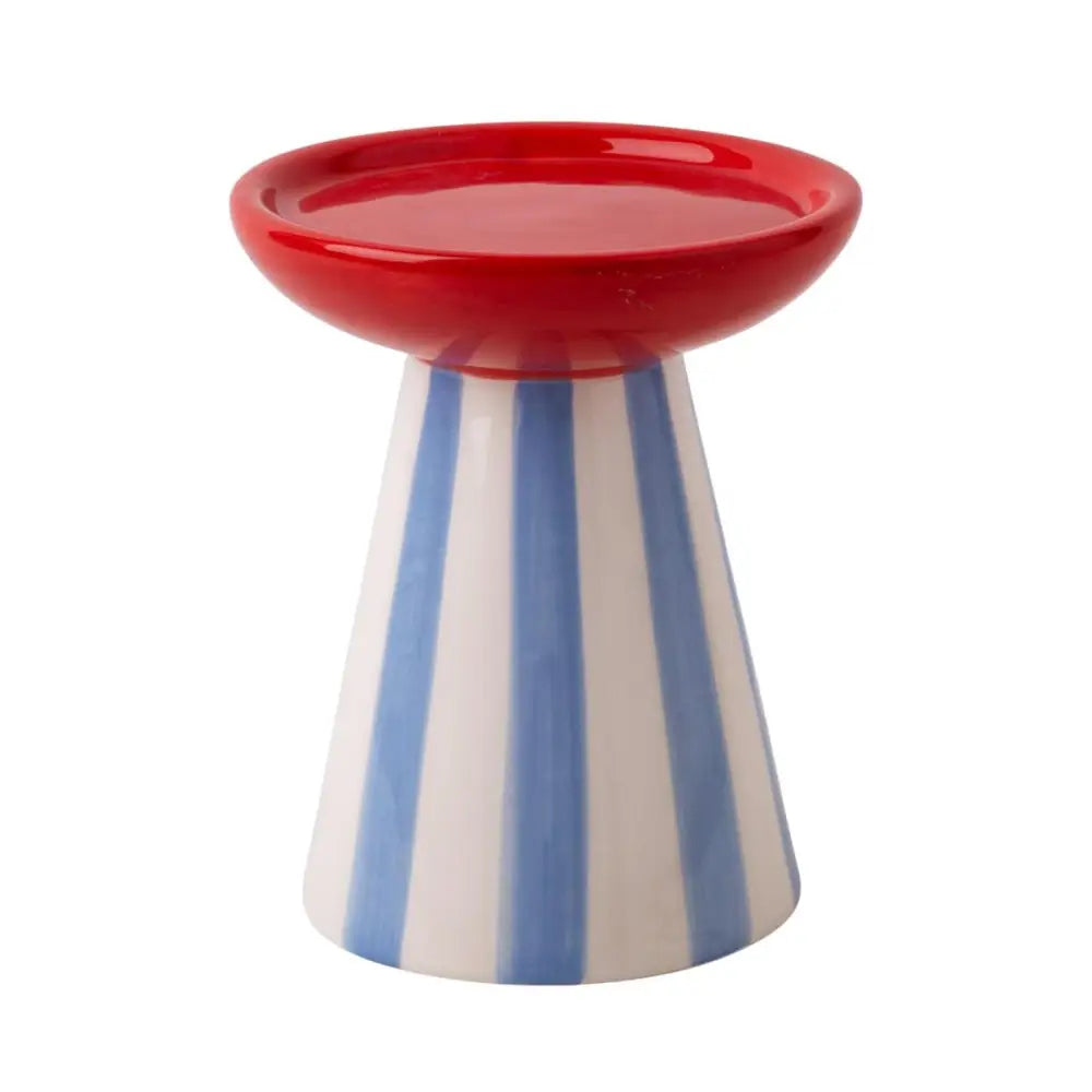 Striped Pillar Candle Holder 4.7" H - PABOOM
