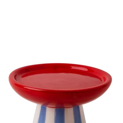 Striped Pillar Candle Holder 4.7" H - PABOOM