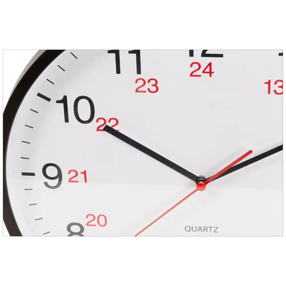 CTG Brands - Synchro Silent Hand Clock Black 12’’ 12/24HR