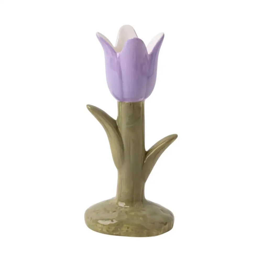 Tulip Flower Candle Holder Purple 5.9" - PABOOM
