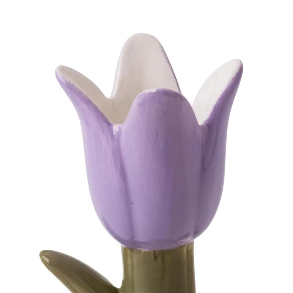 Tulip Flower Candle Holder Purple 5.9" - PABOOM