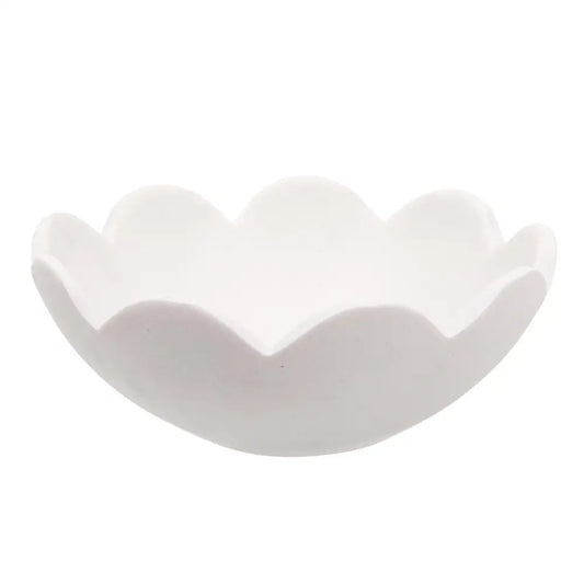 CTG Brands - White Bowl with Scalloped Edge