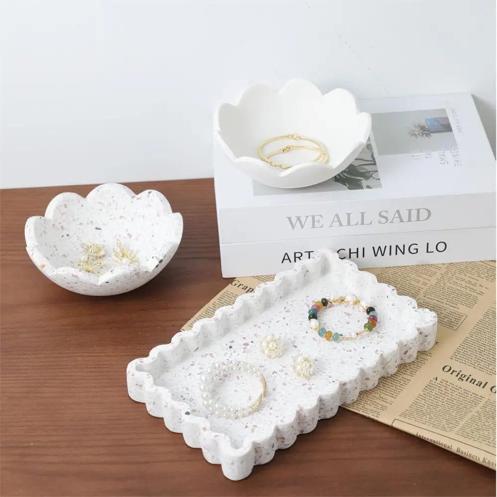 CTG Brands - White Bowl with Scalloped Edge