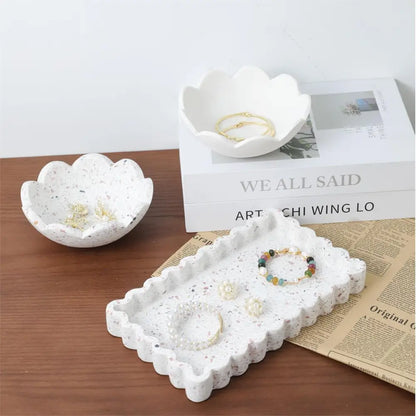 CTG Brands - White Bowl with Scalloped Edge