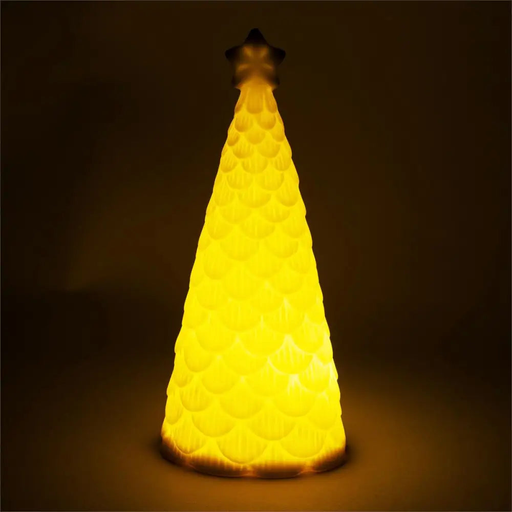 CTG Brands - White Ceramic Xmas Tree W LED Light