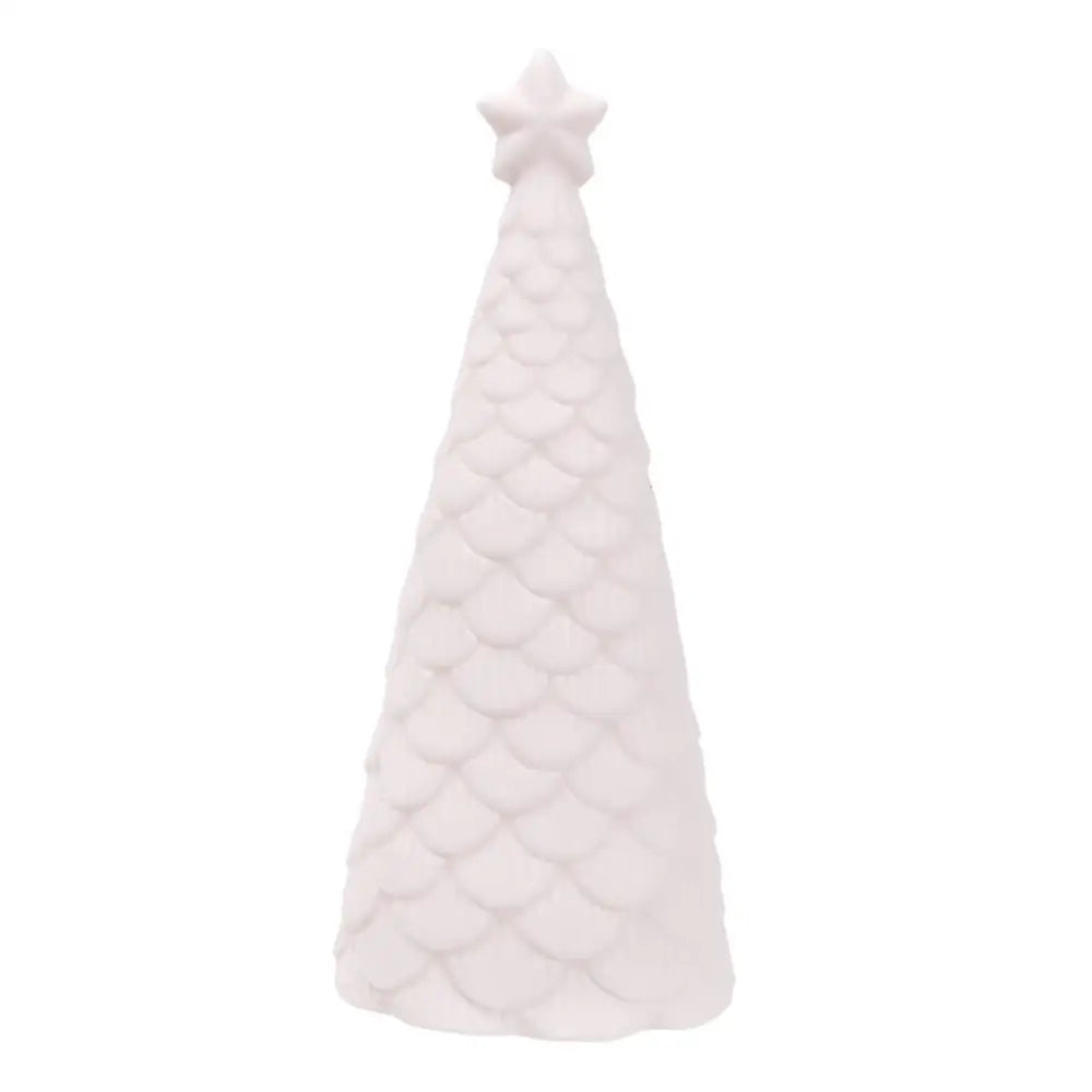CTG Brands - White Ceramic Xmas Tree W LED Light