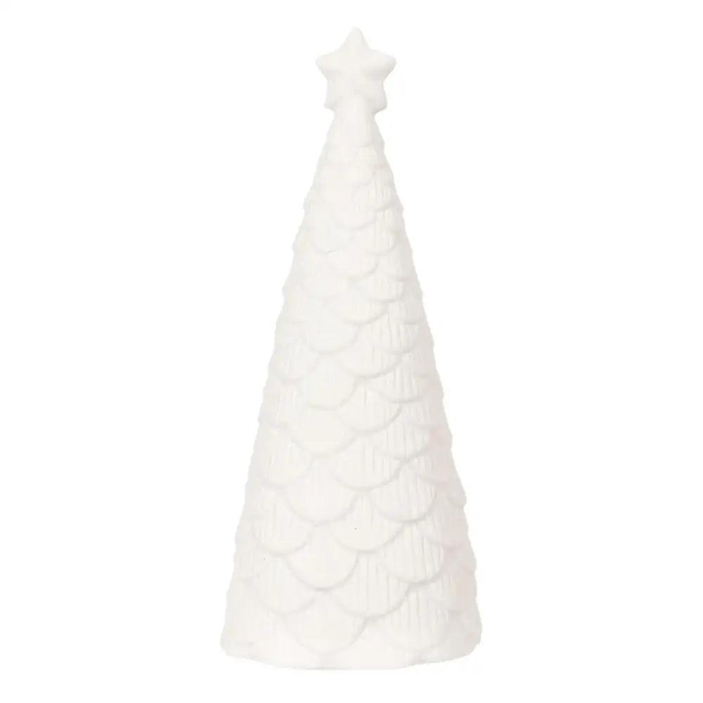 CTG Brands - White Ceramic Xmas Tree W LED Light