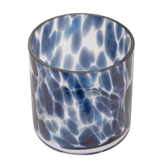 Bubble Glass Candle Holder Blue