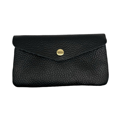 Medium Grained Leather Wallet - Black
