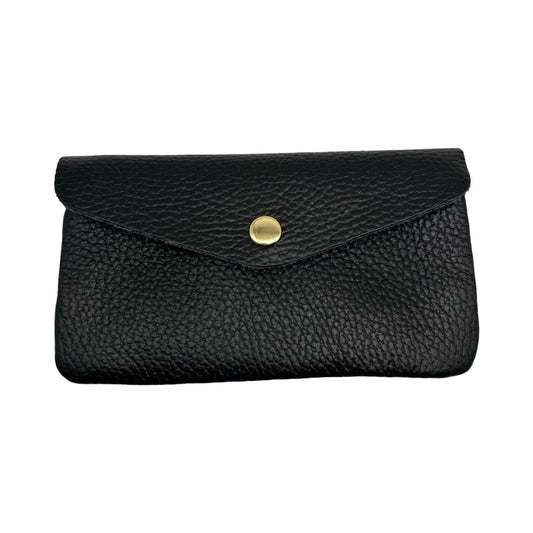 Medium Grained Leather Wallet - Black