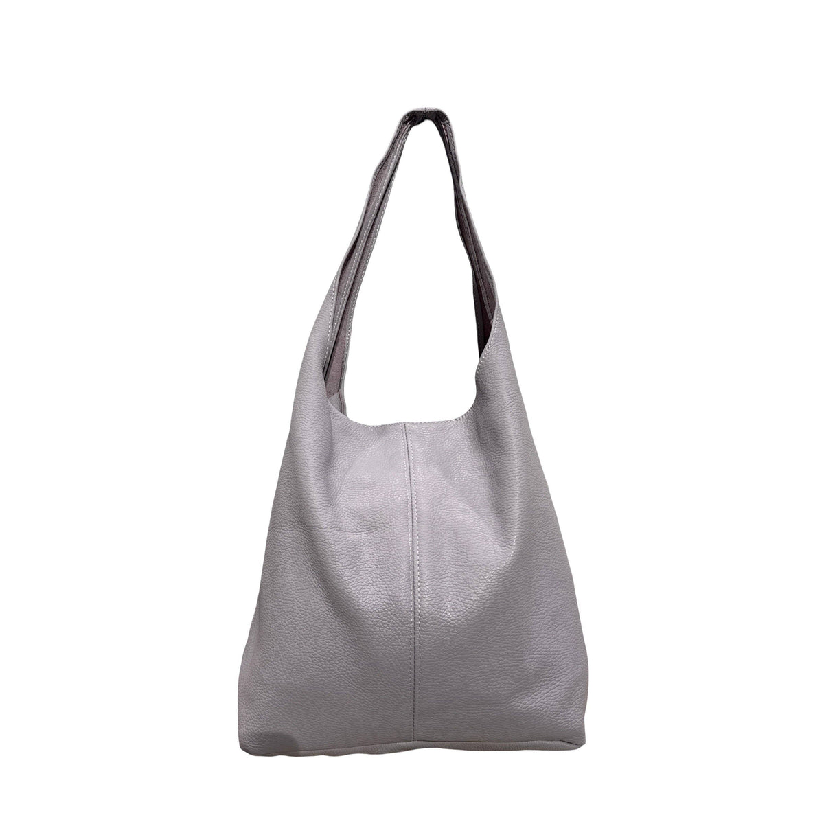 Grained Leather Escape Hobo Bag - Mole