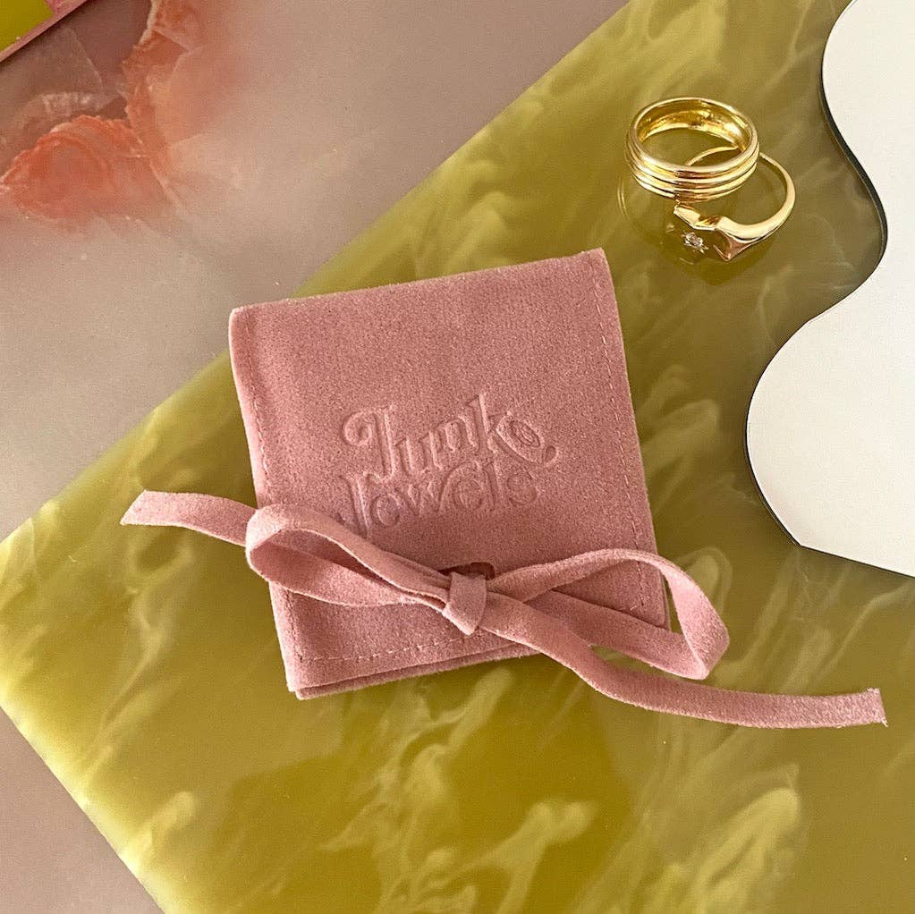 Pink and Green Floating Heart Hoop Earrings - Gold