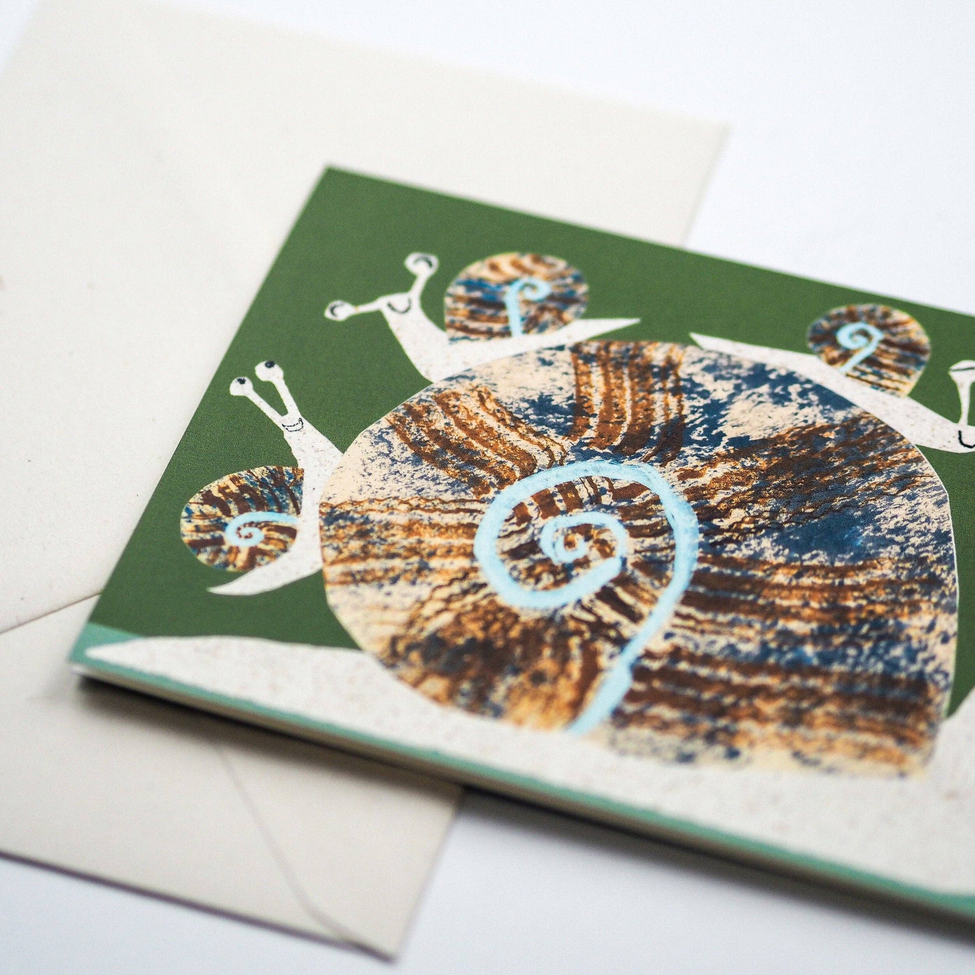 Snail Family Card close-up detail