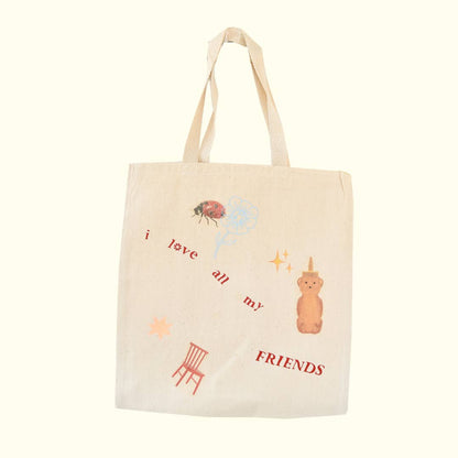 I Love My Friends Tote Bag