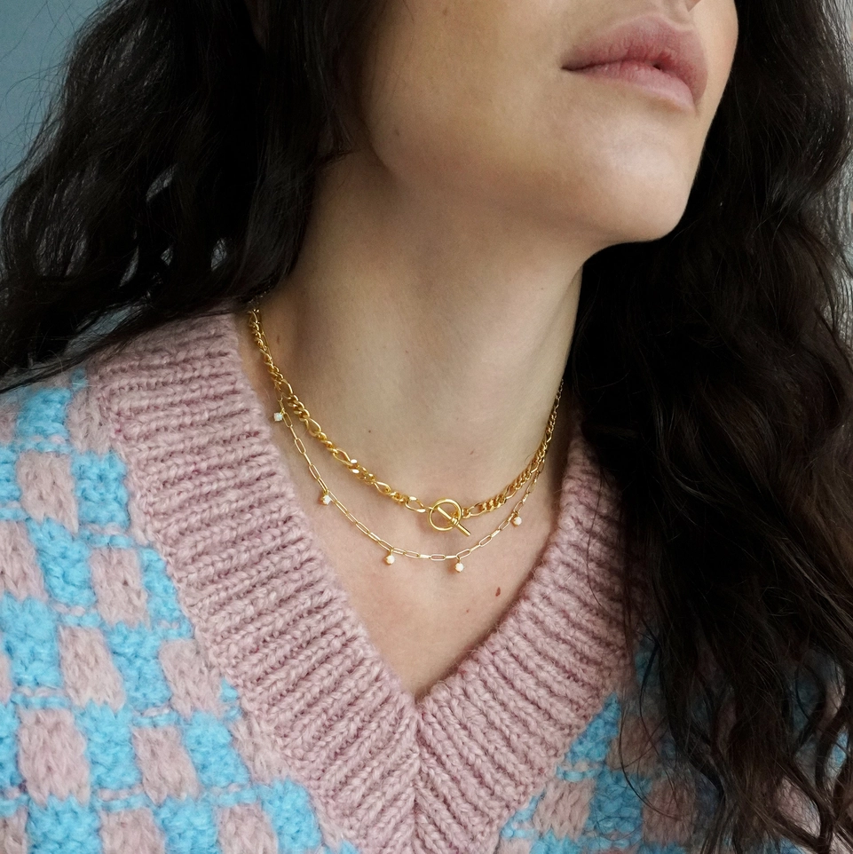 Opal Drop Collar Necklace