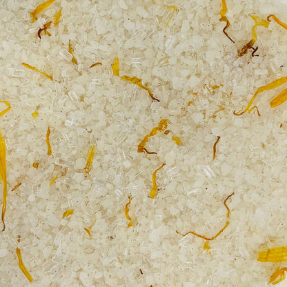 Charleston & Harlow Sweet Orange Vanilla bath salts scooped by hand