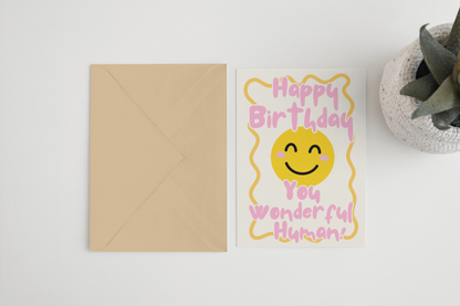 Happy Birthday Wonderful Human Card