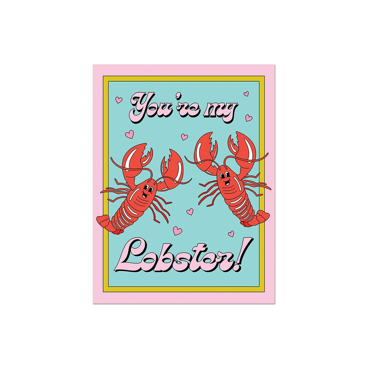 You're My Lobster card packaged in a protective sleeve