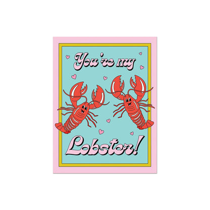 You're My Lobster card packaged in a protective sleeve