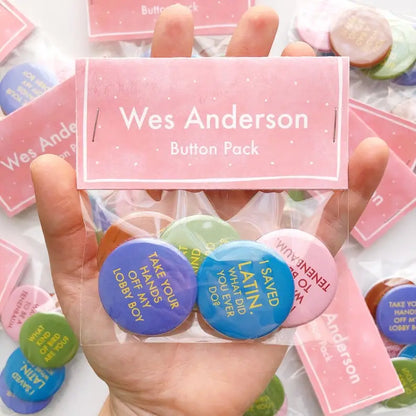 Wes Anderson Button Pack