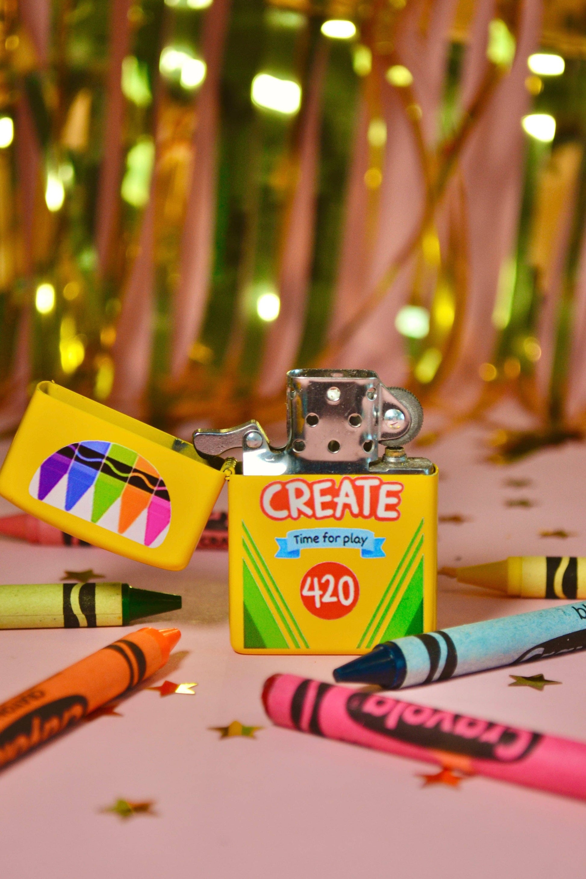 Crayon lighter shown from another angle