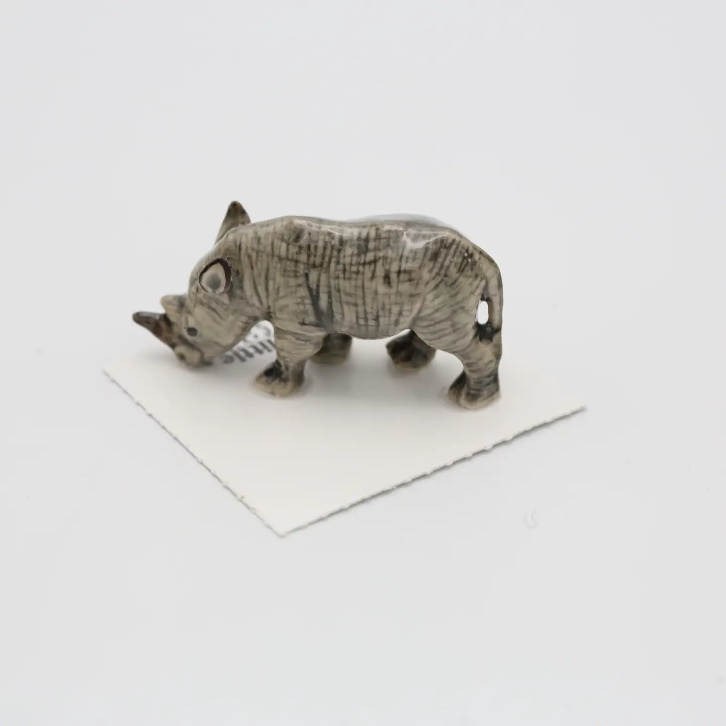 Zulu White Rhino Porcelain Miniature