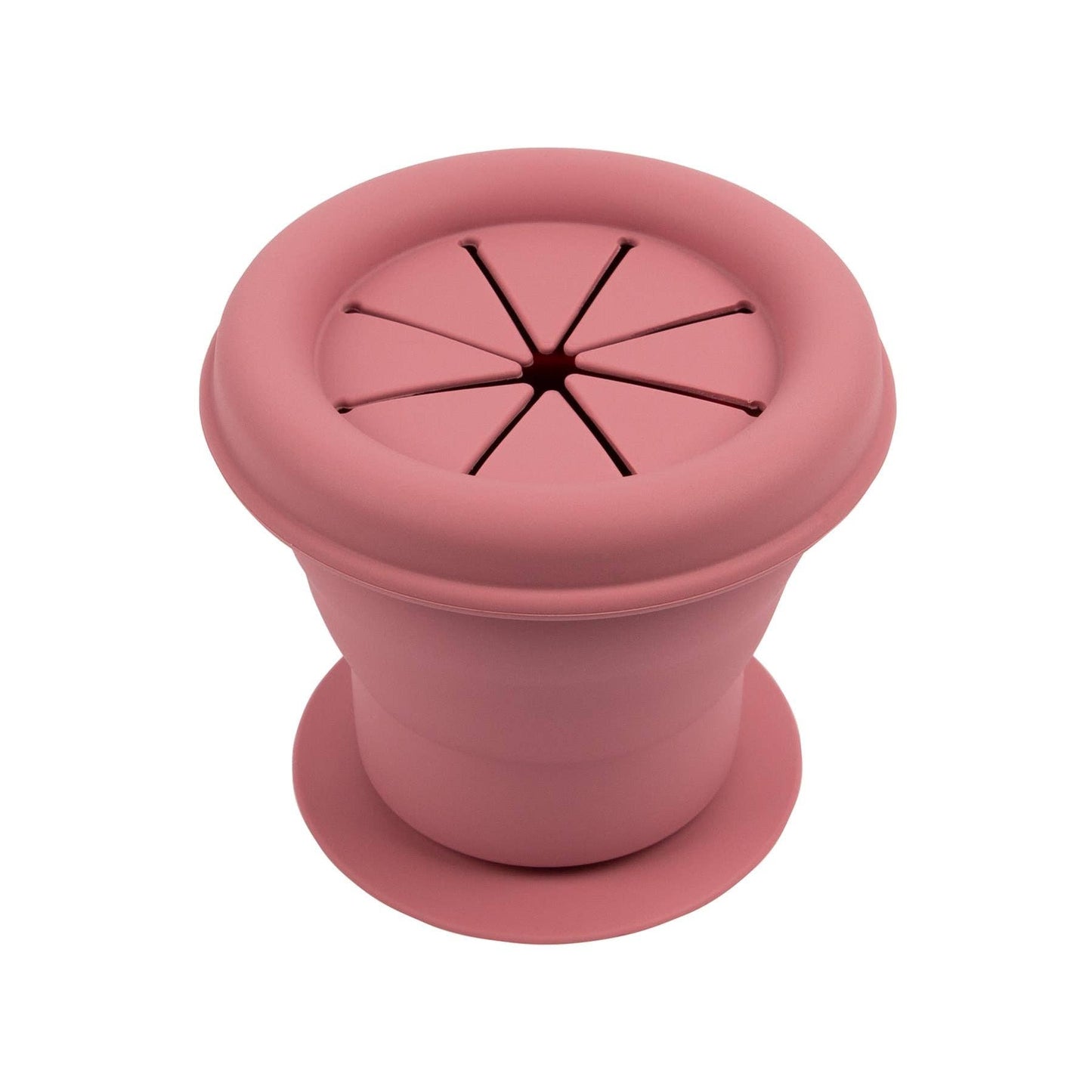 Baby Silicone Snack Pot - Dusty Rose