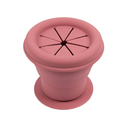 Baby Silicone Snack Pot - Dusty Rose